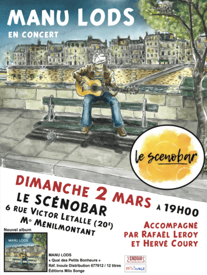 concert au Scenobar dimanche 2 mars 2025